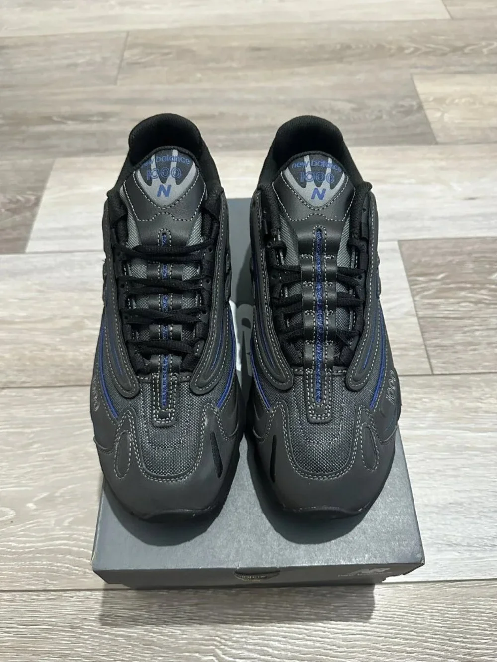 Men's New Balance 1000 Shoes - Black Grey Dark Royal Blue M1000JDC